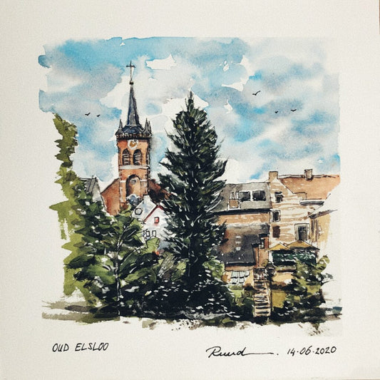 Sketching the old town of Elsloo