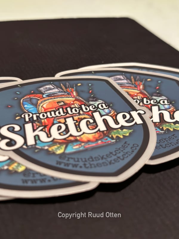 STICKERS ‘PROUD TO BE A SKETCHER’ (SET OF 5)